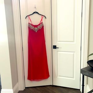 Small Red silk Basix II gown.